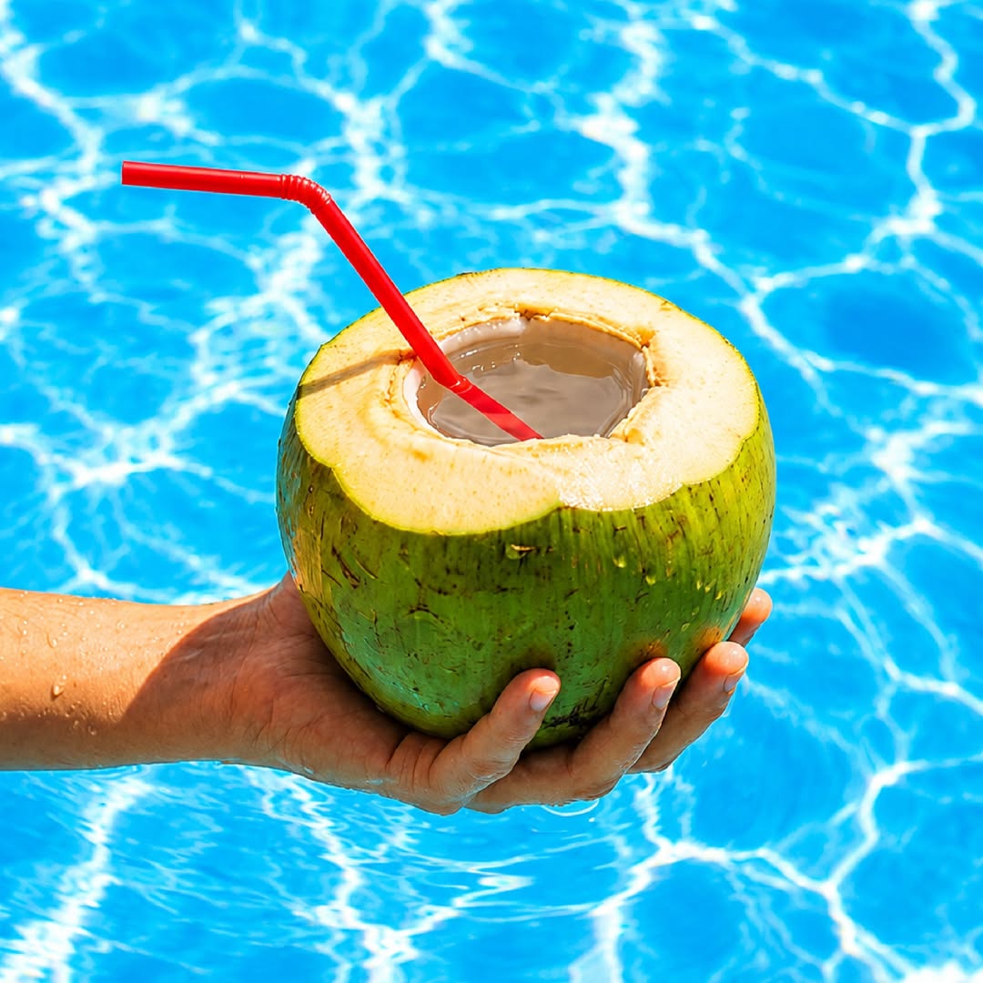 Fresh coconut by the water
